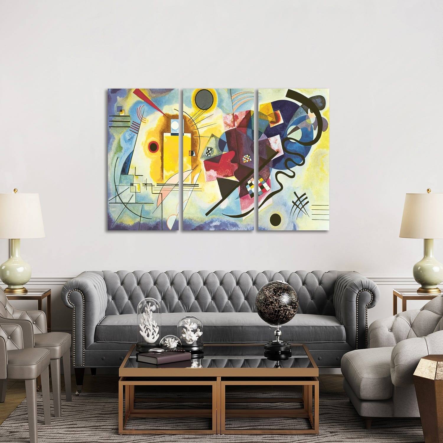 iCanvas "Gelb Rot Blau (YellowRedBlue), 1925" by Wassily Kandinsky 3Piece Canvas Wall Art